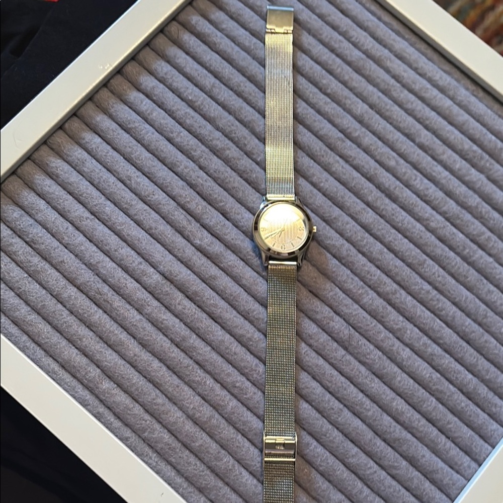 Chic Timex Silver Adjustable Mesh Band Watch